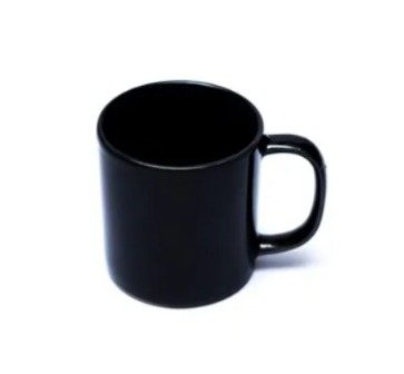 Caneca Ceramica Preta de 160ml