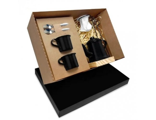 Kit Caf com Bule e Mini Colheres